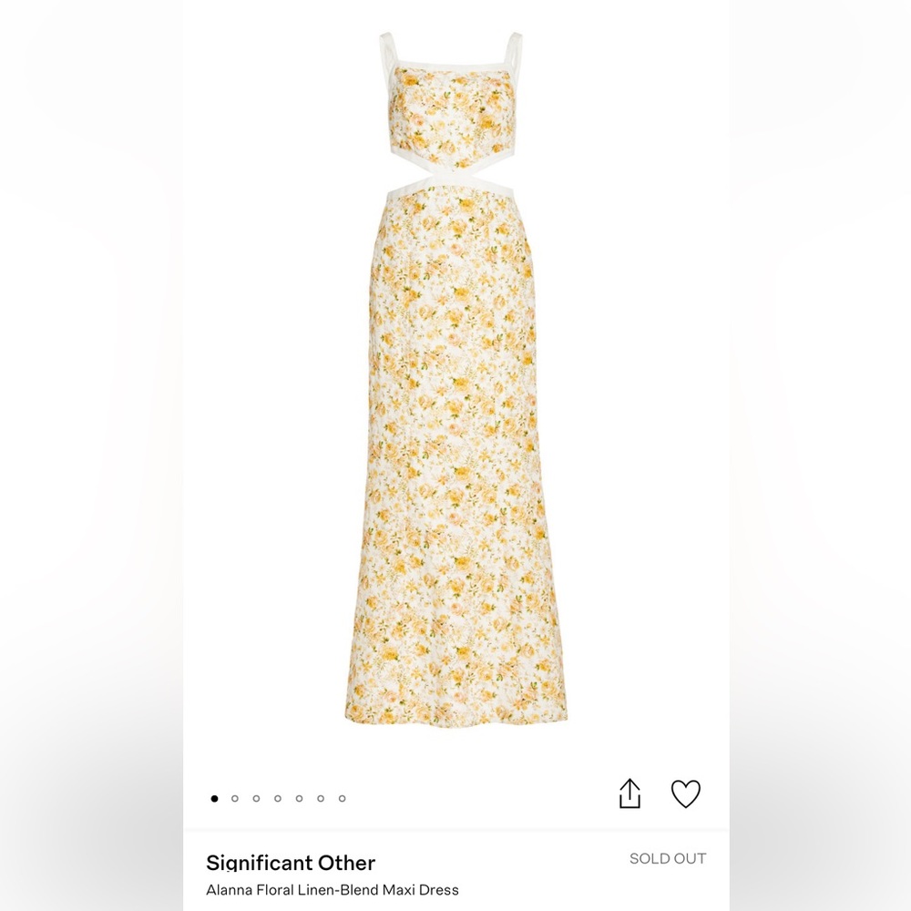 Significant Other Alanna floral linen maxi dress